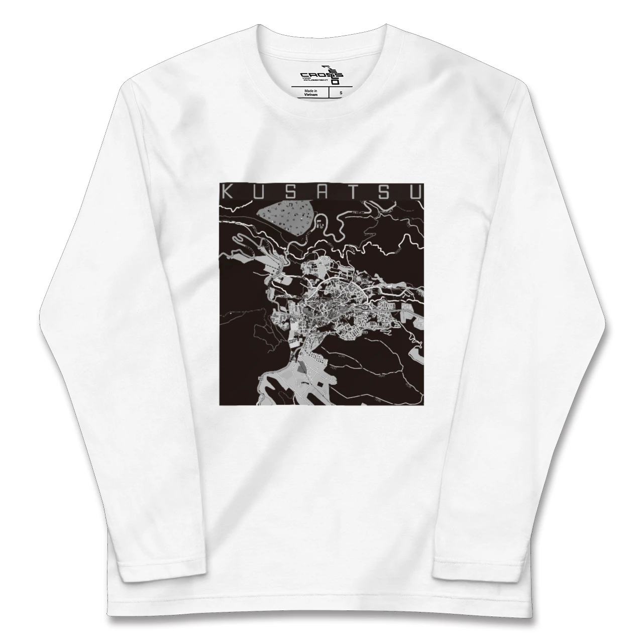 【草津(群馬県)(群馬県)】地図柄ロングスリーブTシャツ
