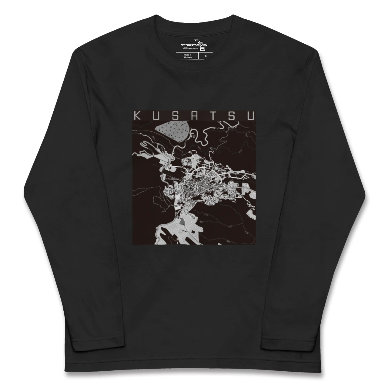 【草津(群馬県)(群馬県)】地図柄ロングスリーブTシャツ