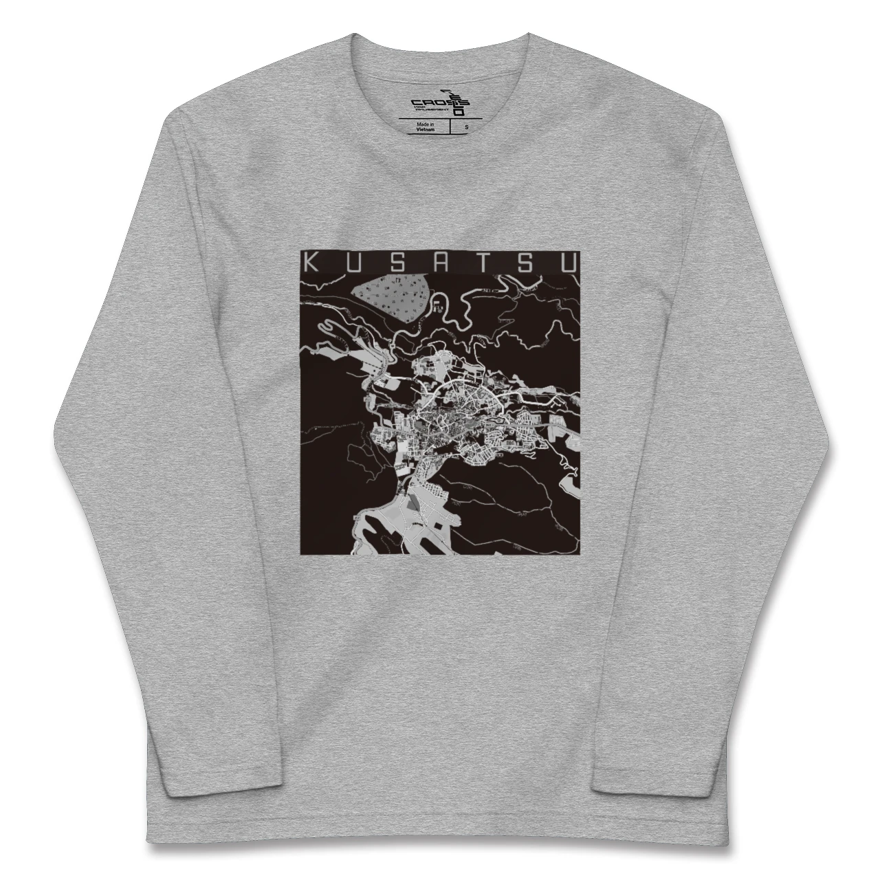 【草津(群馬県)(群馬県)】地図柄ロングスリーブTシャツ