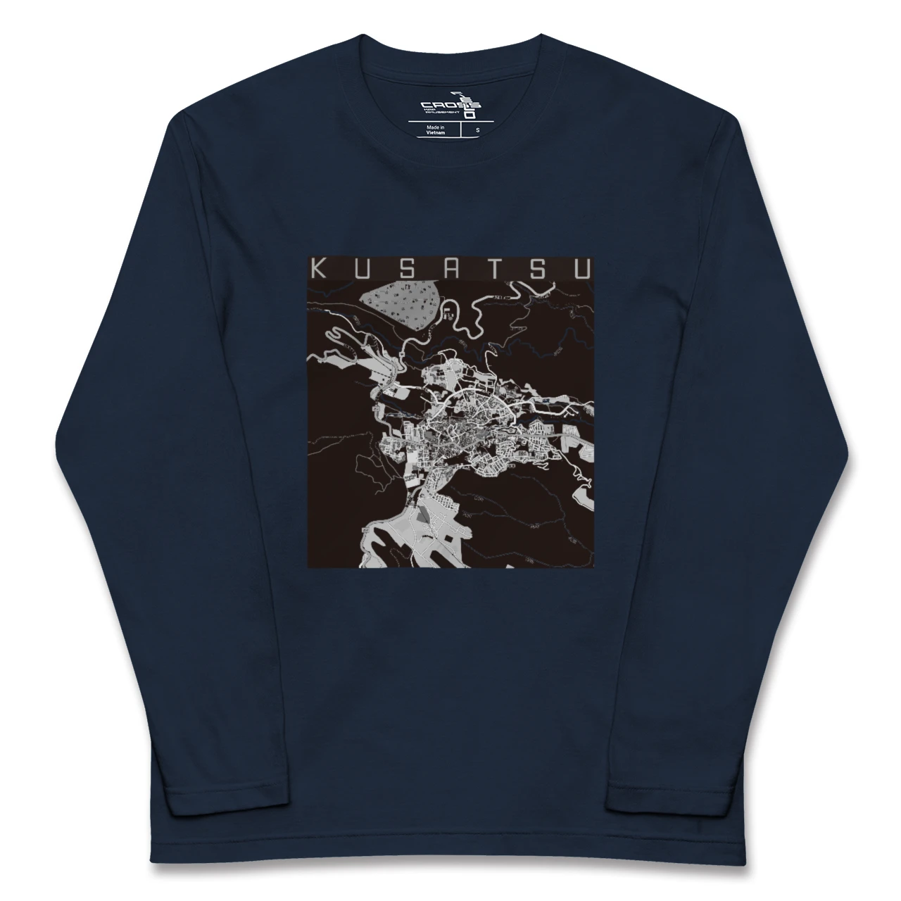 【草津(群馬県)(群馬県)】地図柄ロングスリーブTシャツ