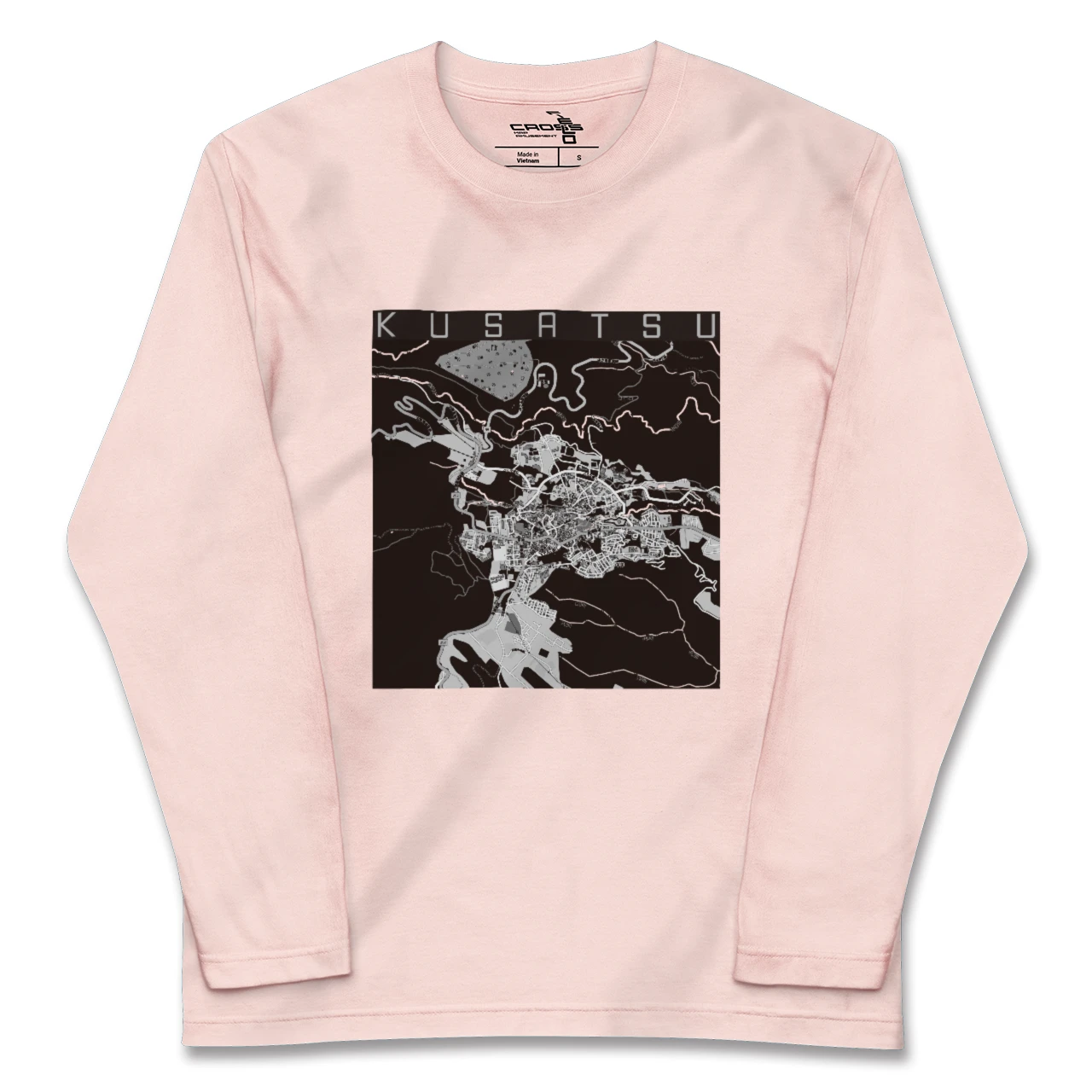 【草津(群馬県)(群馬県)】地図柄ロングスリーブTシャツ