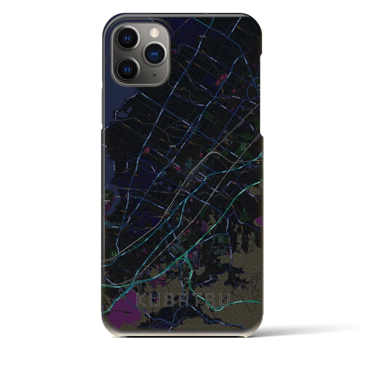 【草津(滋賀県)】地図柄iPhoneケース(バックカバータイプ)
