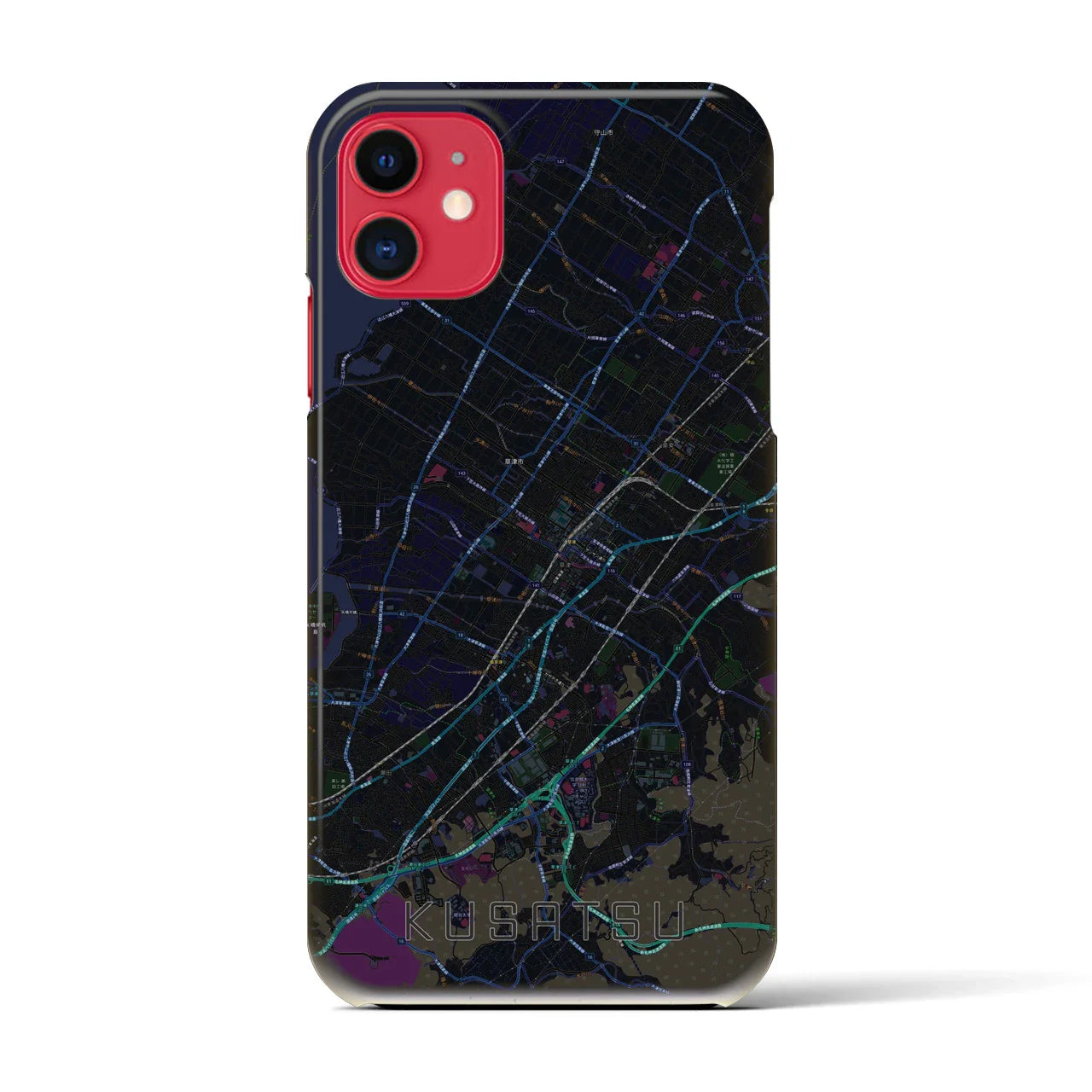 【草津(滋賀県)】地図柄iPhoneケース(バックカバータイプ)