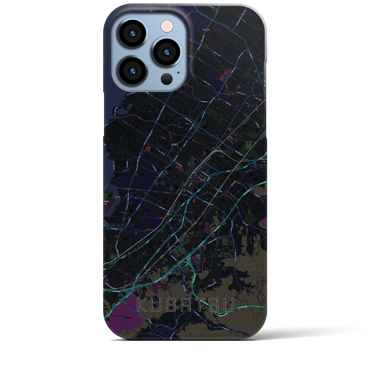 【草津(滋賀県)】地図柄iPhoneケース(バックカバータイプ)