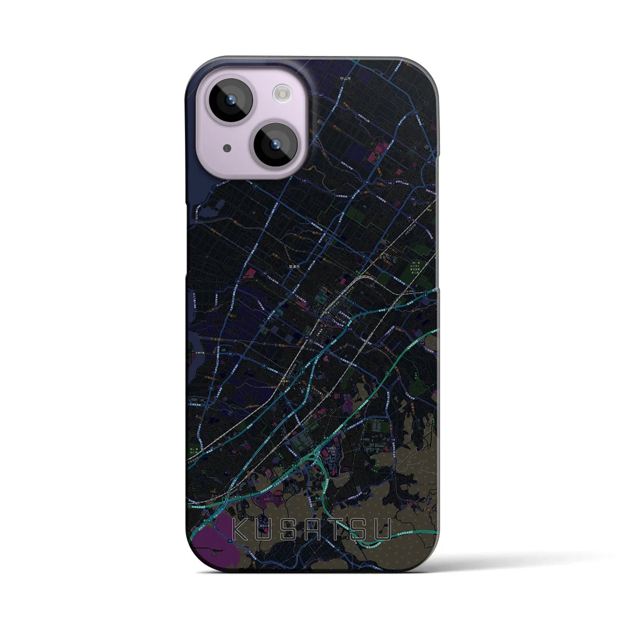 【草津(滋賀県)】地図柄iPhoneケース(バックカバータイプ)