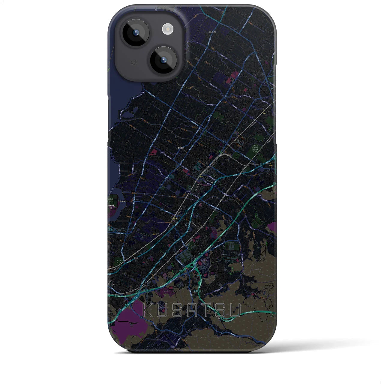 【草津(滋賀県)】地図柄iPhoneケース(バックカバータイプ)