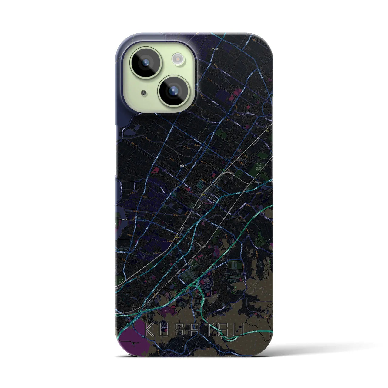 【草津(滋賀県)】地図柄iPhoneケース(バックカバータイプ)
