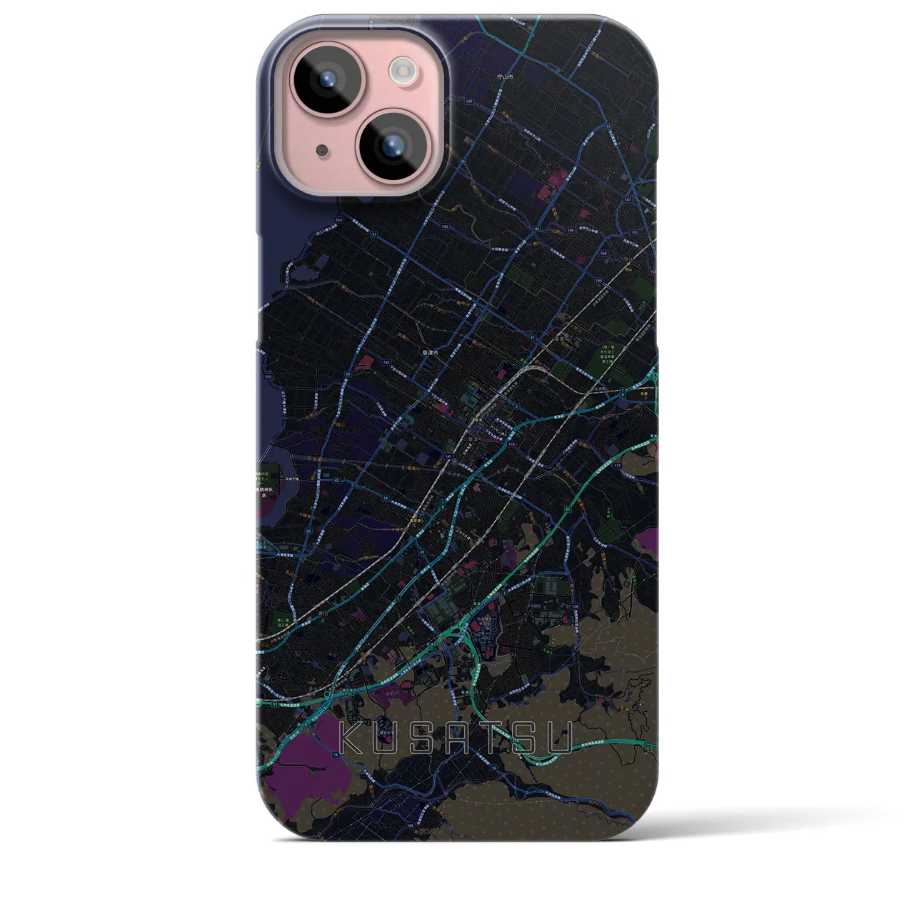 【草津(滋賀県)】地図柄iPhoneケース(バックカバータイプ)