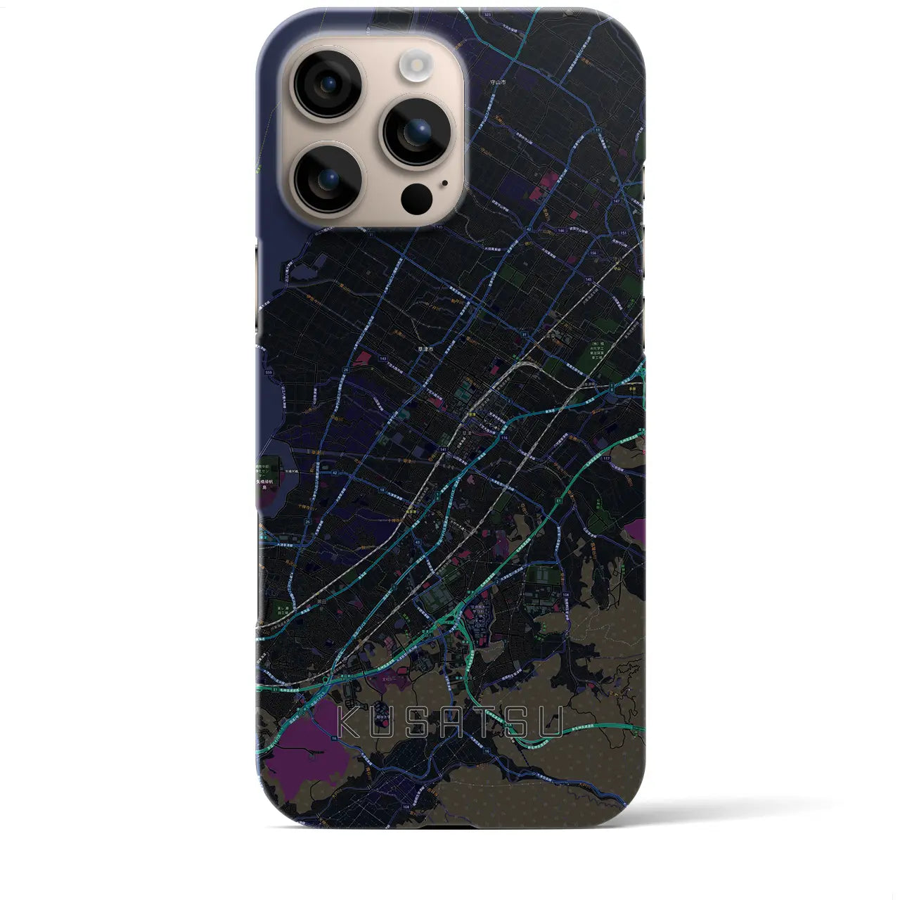 【草津(滋賀県)】地図柄iPhoneケース(バックカバータイプ)