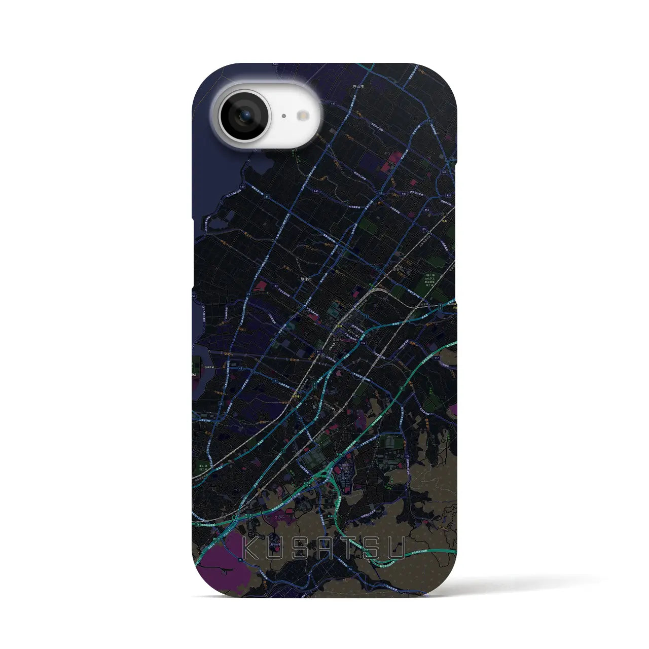 【草津(滋賀県)】地図柄iPhoneケース(バックカバータイプ)