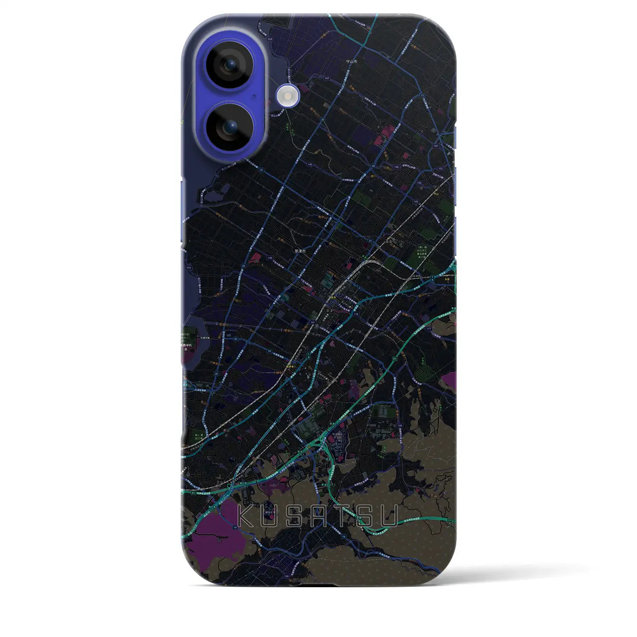 【草津(滋賀県)】地図柄iPhoneケース(バックカバータイプ)