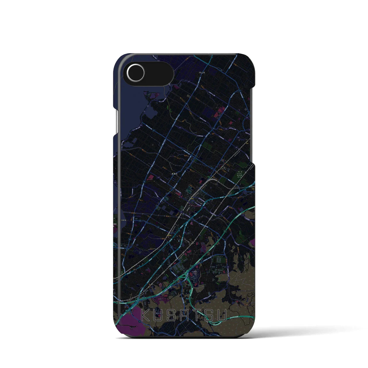【草津(滋賀県)】地図柄iPhoneケース(バックカバータイプ)