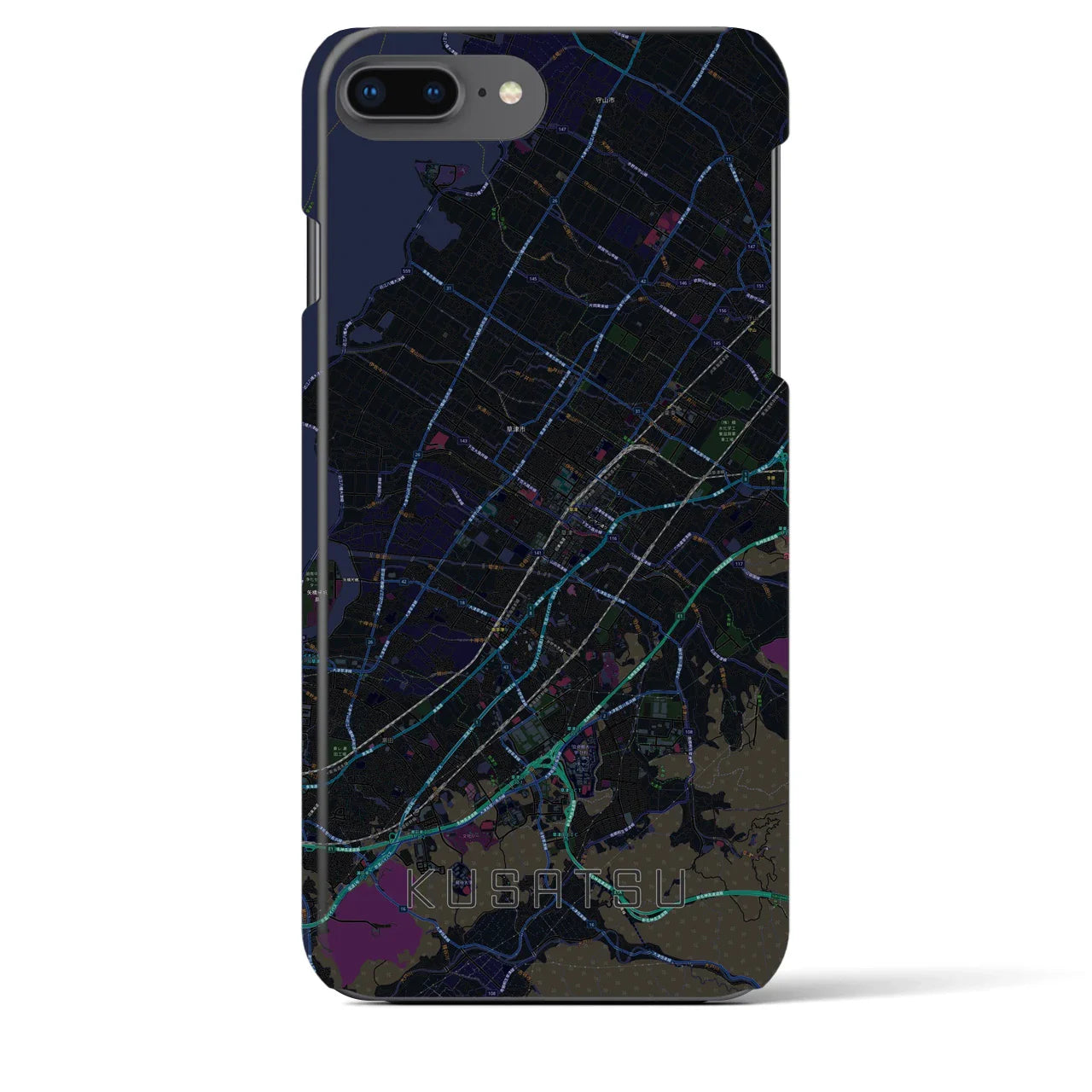 【草津(滋賀県)】地図柄iPhoneケース(バックカバータイプ)