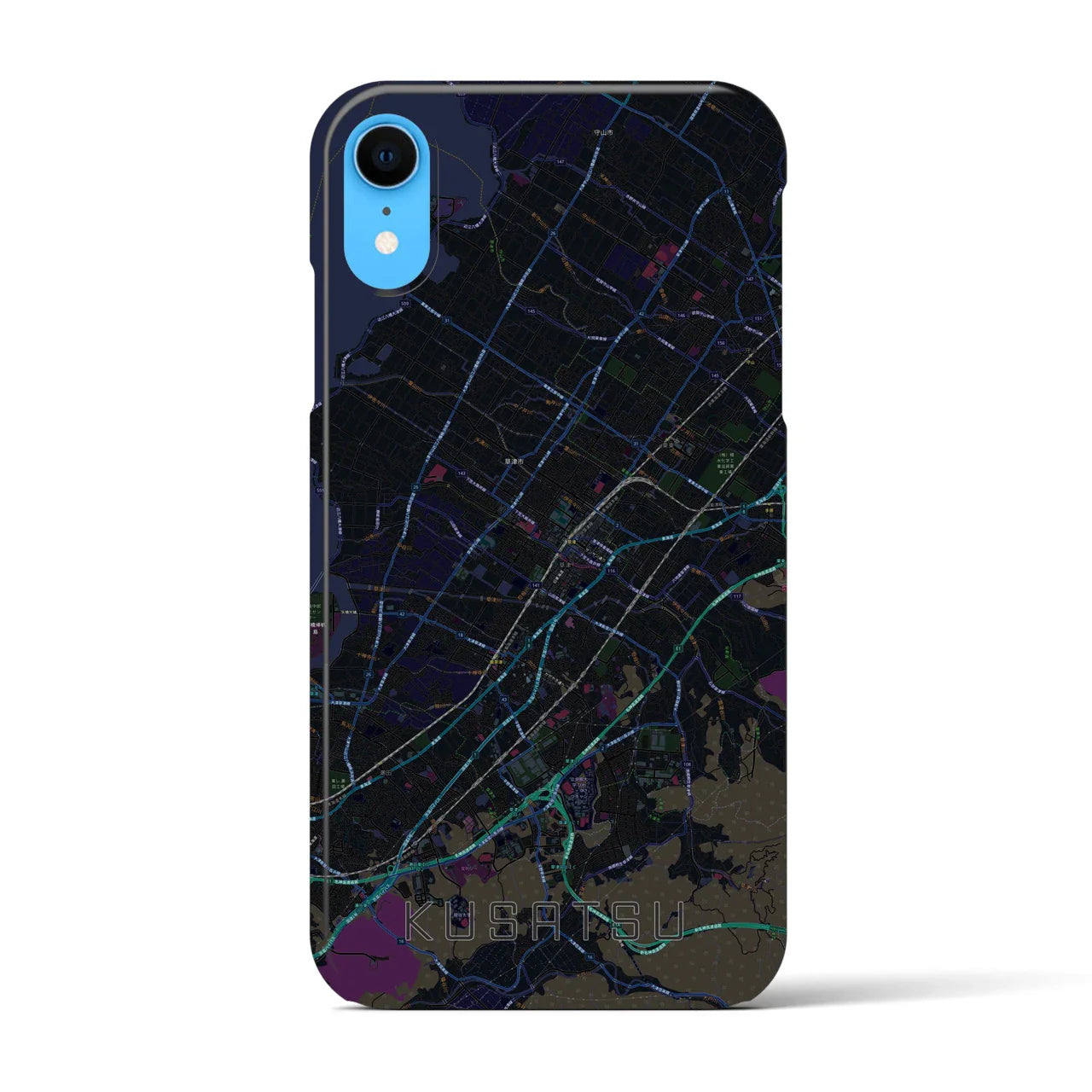 【草津(滋賀県)】地図柄iPhoneケース(バックカバータイプ)