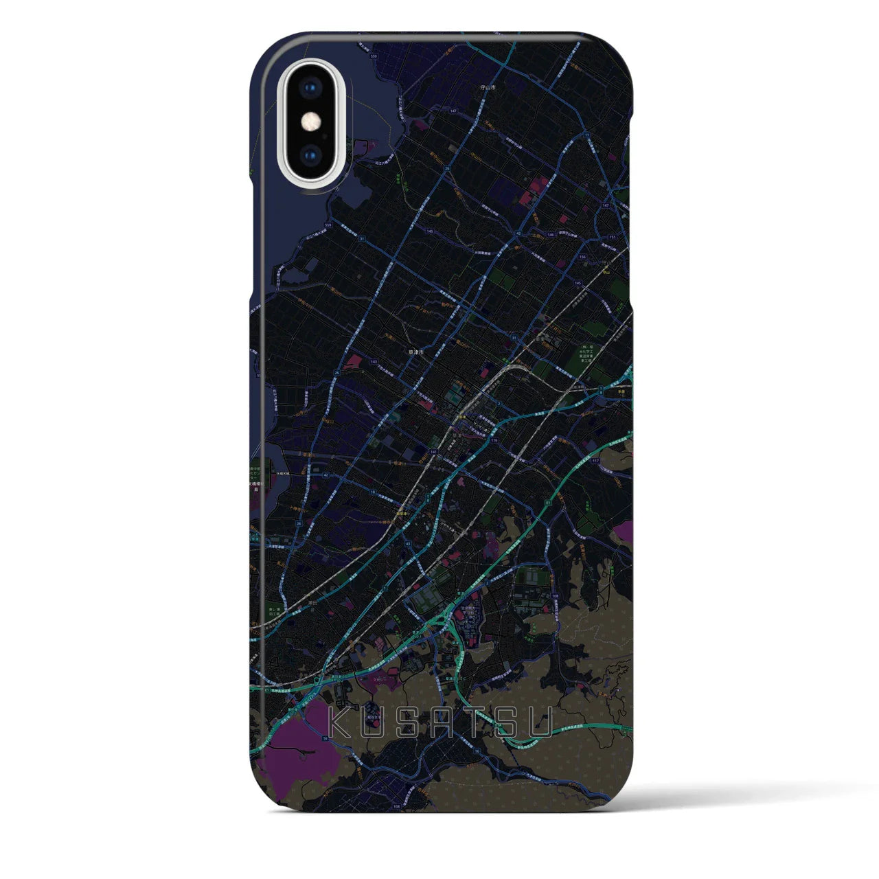 【草津(滋賀県)】地図柄iPhoneケース(バックカバータイプ)