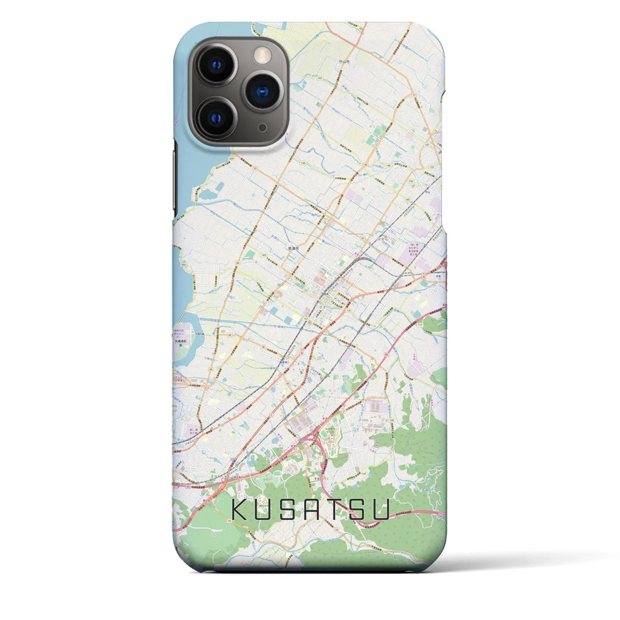 【草津(滋賀県)】地図柄iPhoneケース(バックカバータイプ)