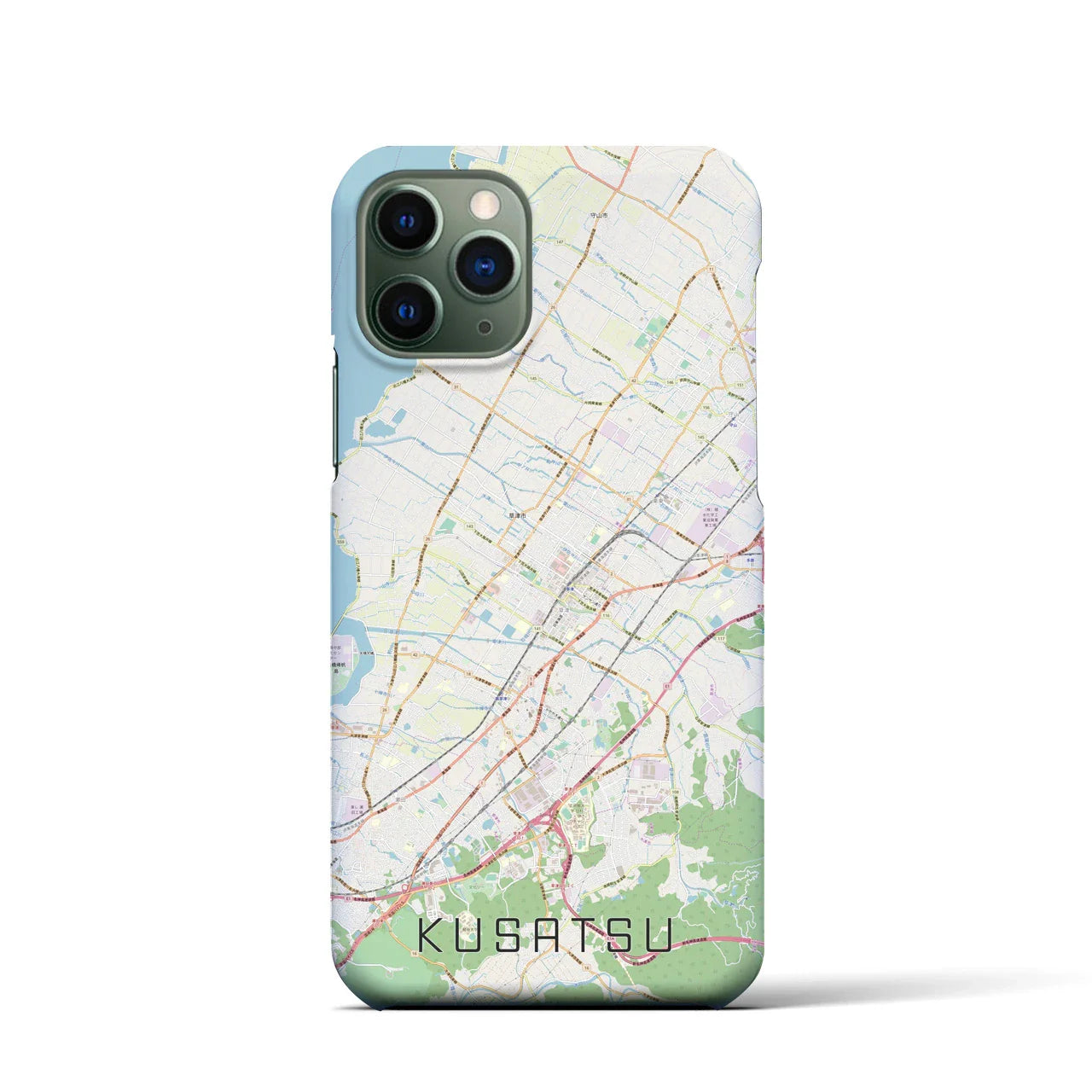 【草津(滋賀県)】地図柄iPhoneケース(バックカバータイプ)