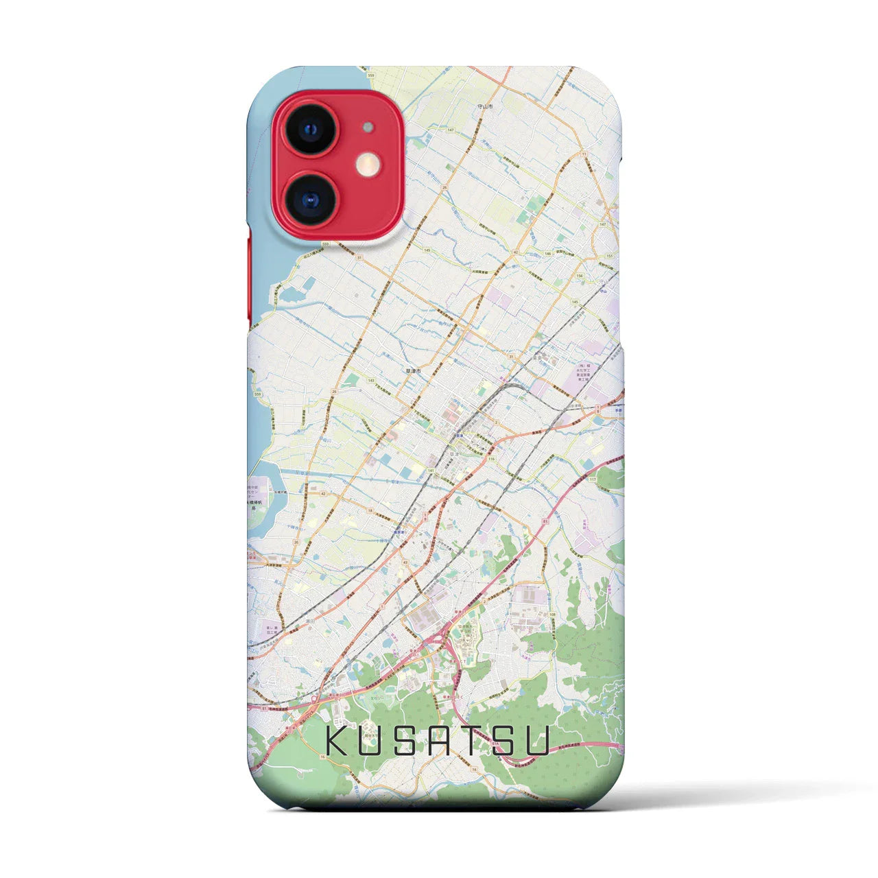【草津(滋賀県)】地図柄iPhoneケース(バックカバータイプ)