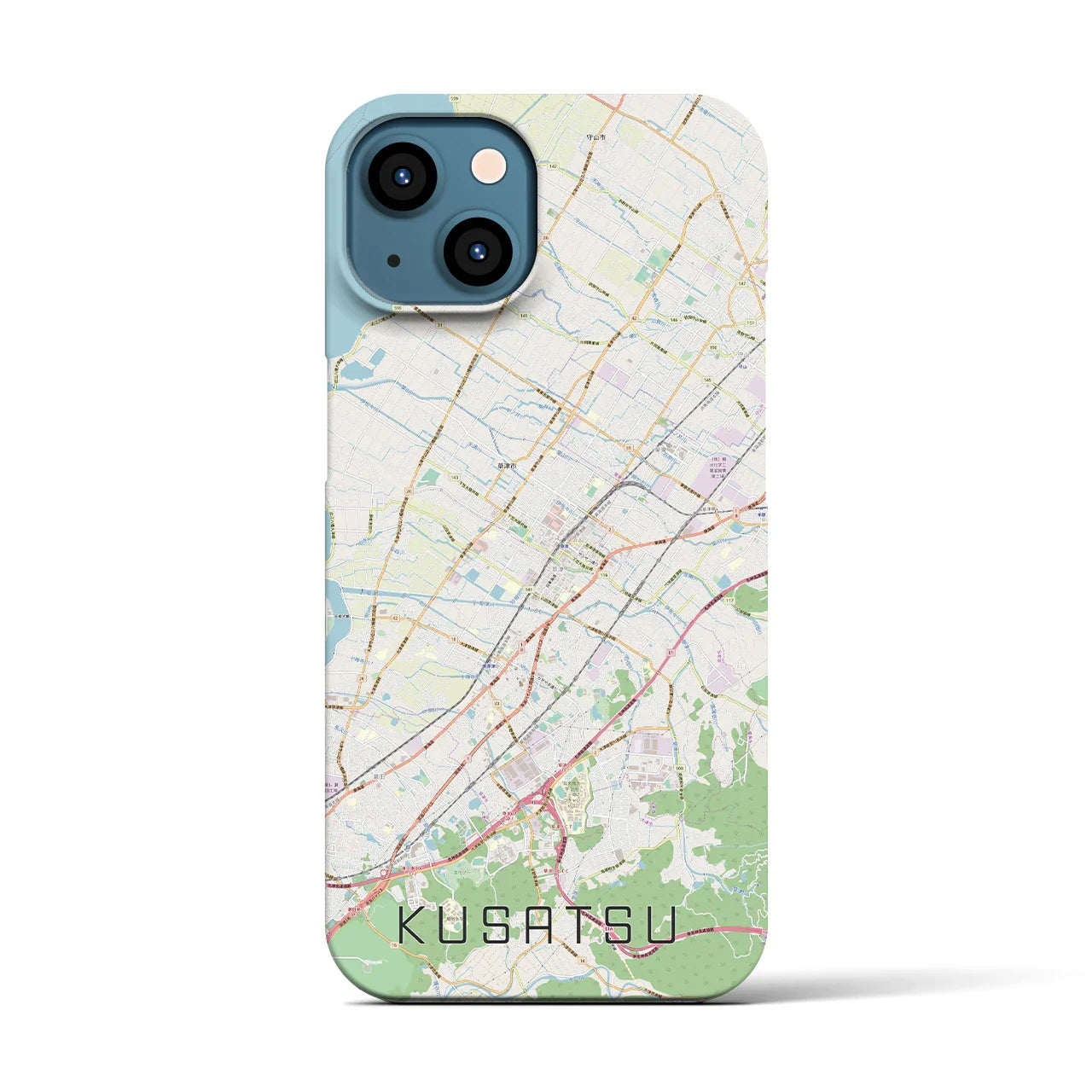 【草津(滋賀県)】地図柄iPhoneケース(バックカバータイプ)