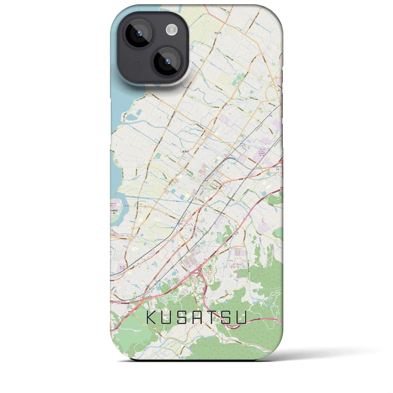 【草津(滋賀県)】地図柄iPhoneケース(バックカバータイプ)