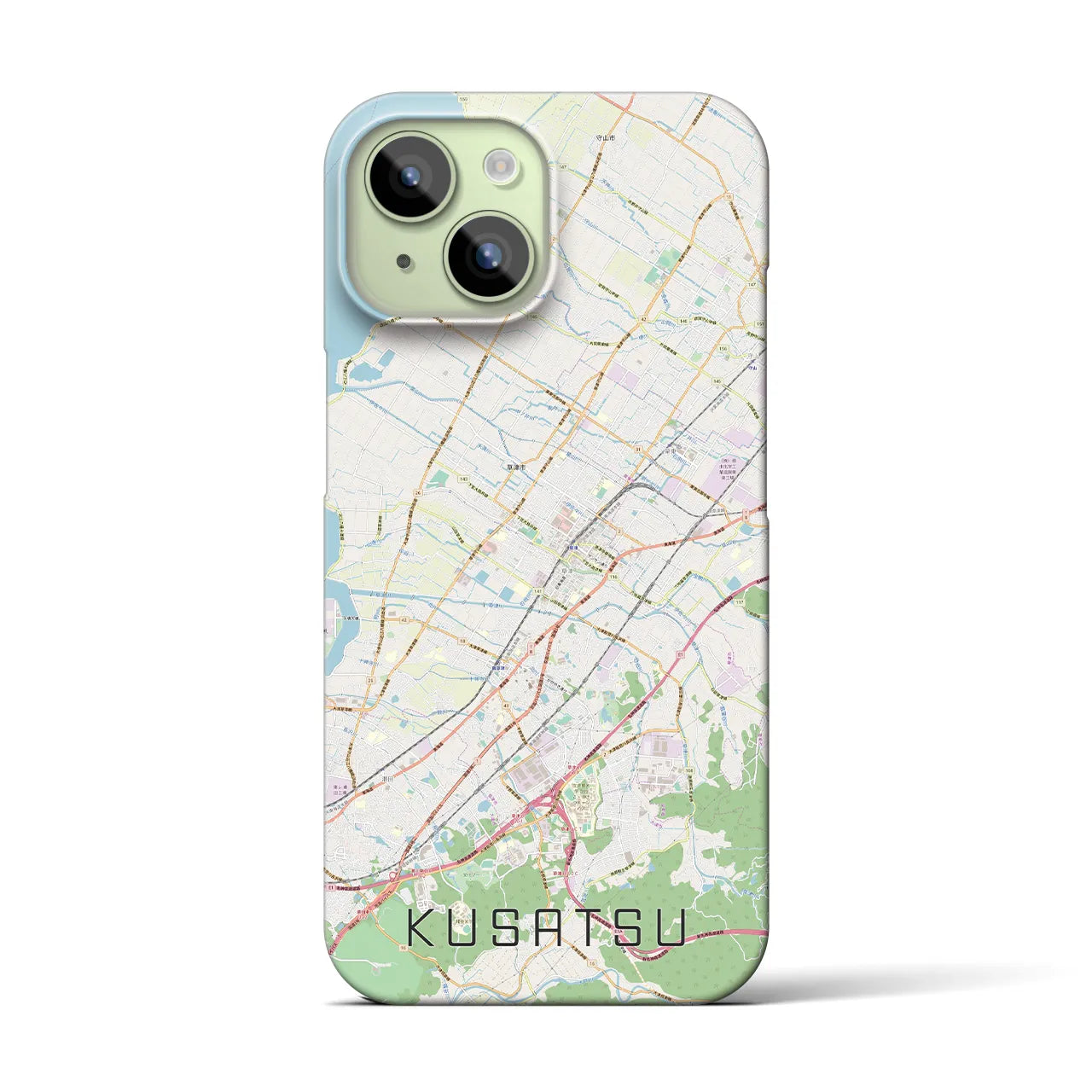 【草津(滋賀県)】地図柄iPhoneケース(バックカバータイプ)