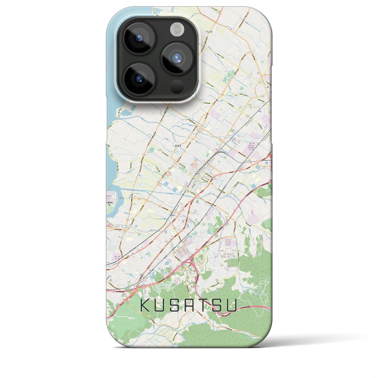 【草津(滋賀県)】地図柄iPhoneケース(バックカバータイプ)