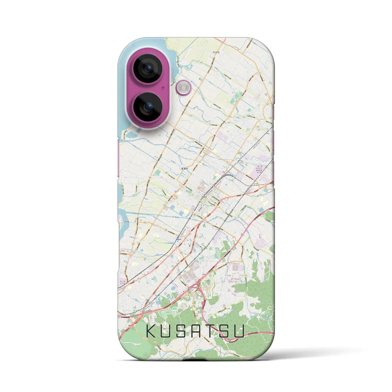 【草津(滋賀県)】地図柄iPhoneケース(バックカバータイプ)