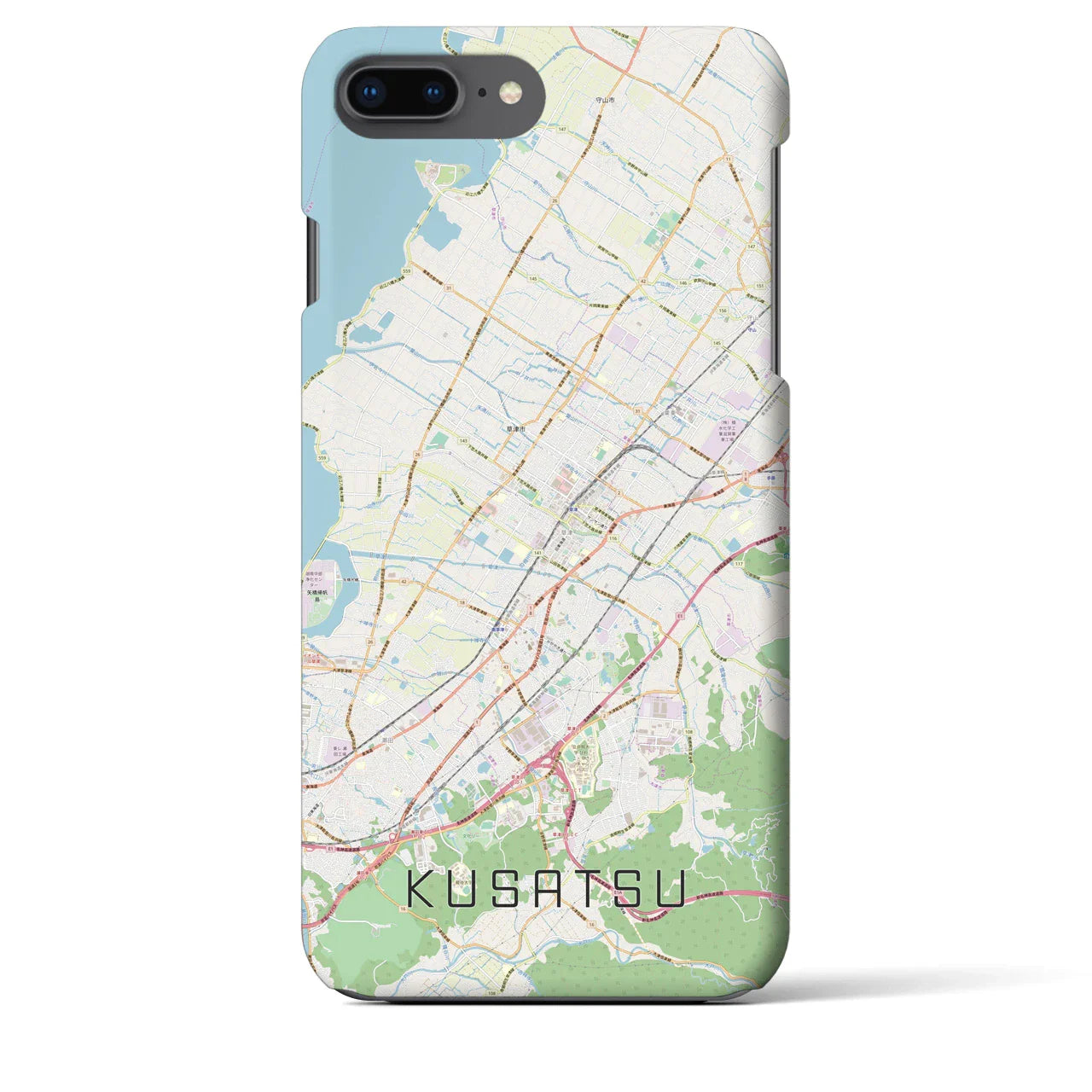 【草津(滋賀県)】地図柄iPhoneケース(バックカバータイプ)