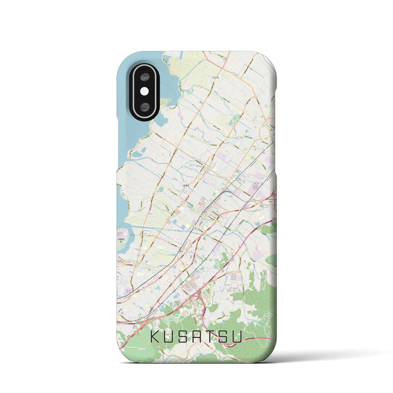 【草津(滋賀県)】地図柄iPhoneケース(バックカバータイプ)