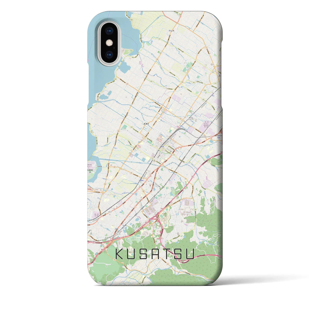 【草津(滋賀県)】地図柄iPhoneケース(バックカバータイプ)