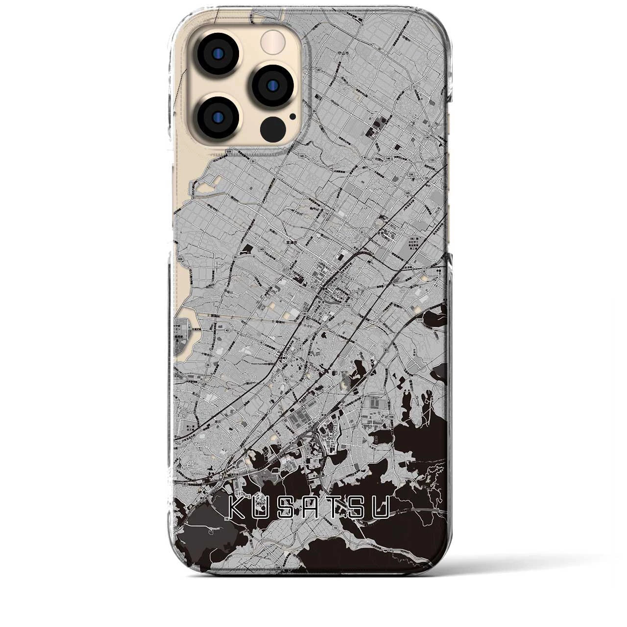 【草津(滋賀県)】地図柄iPhoneケース(クリアタイプ)