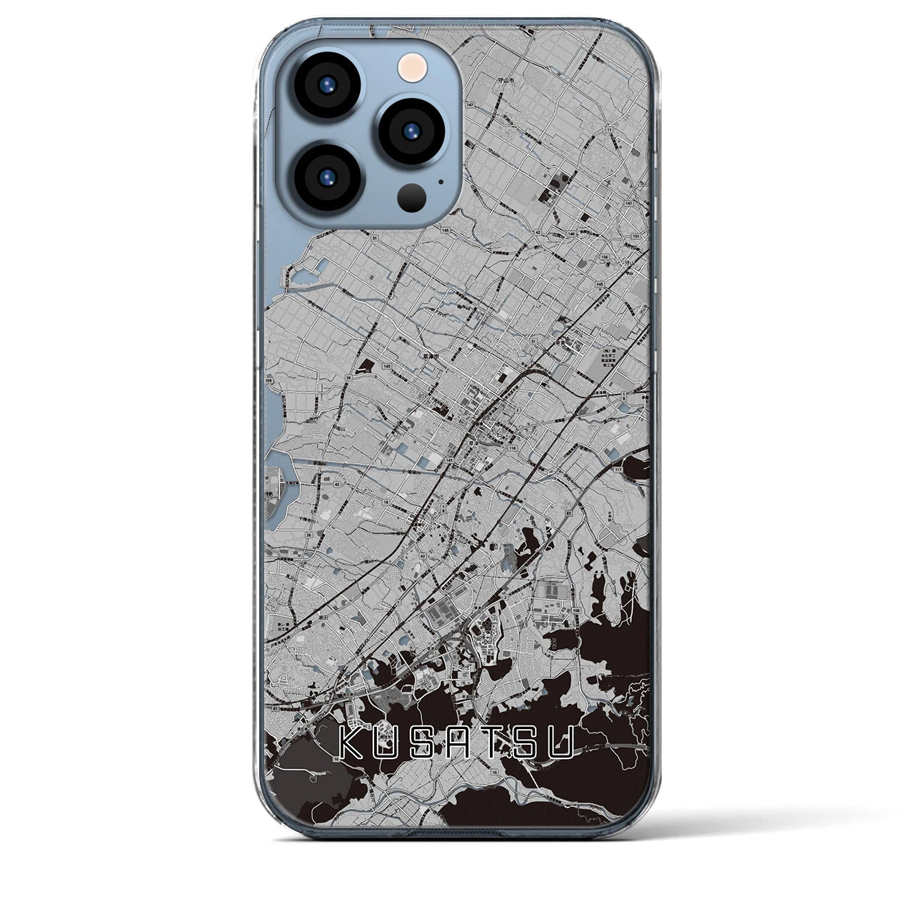 【草津(滋賀県)】地図柄iPhoneケース(クリアタイプ)