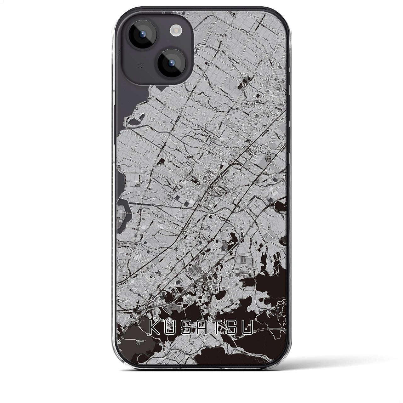 【草津(滋賀県)】地図柄iPhoneケース(クリアタイプ)