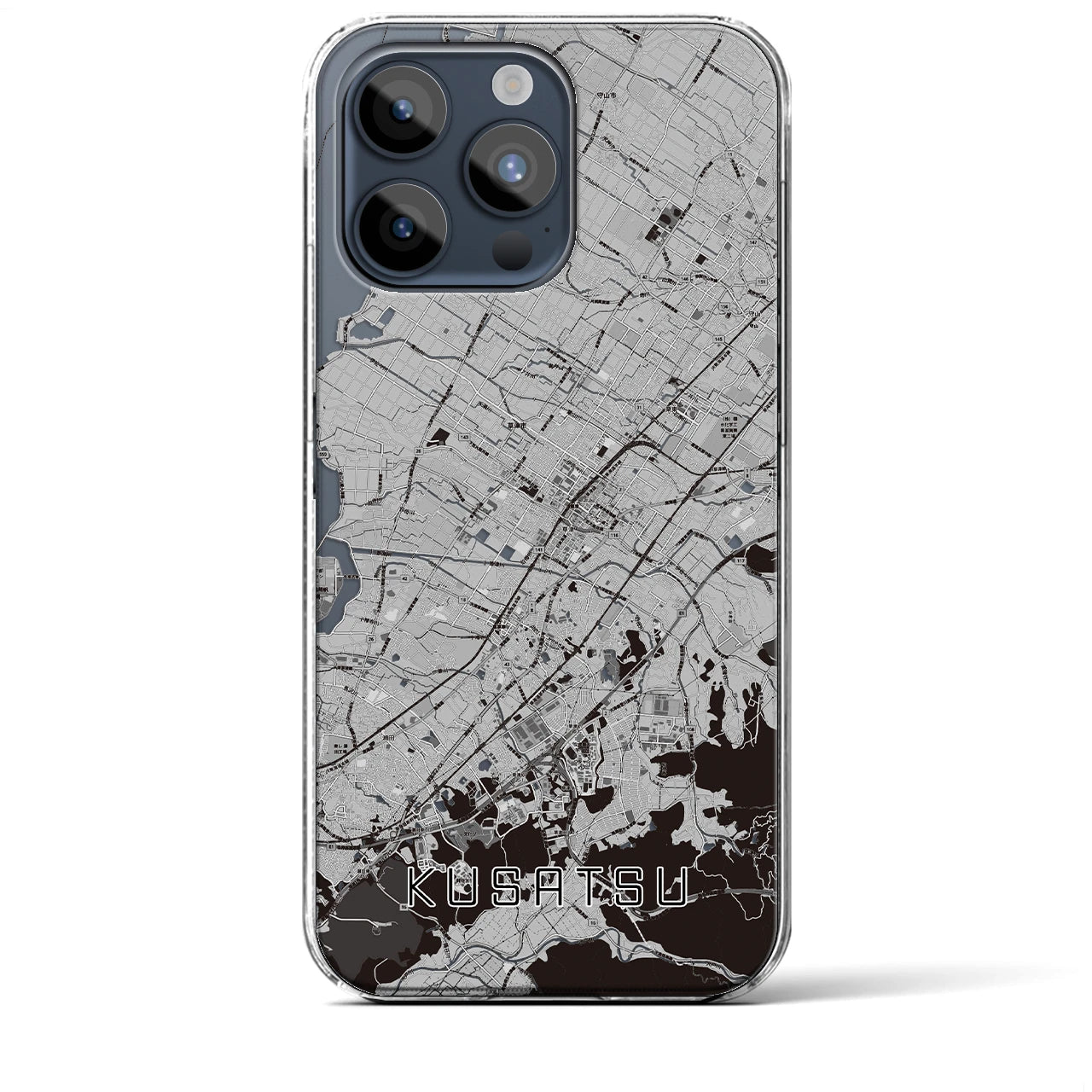 【草津(滋賀県)】地図柄iPhoneケース(クリアタイプ)