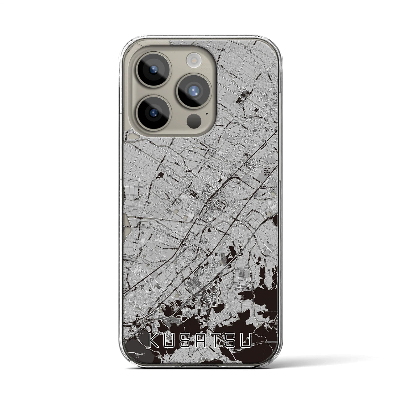 【草津(滋賀県)】地図柄iPhoneケース(クリアタイプ)