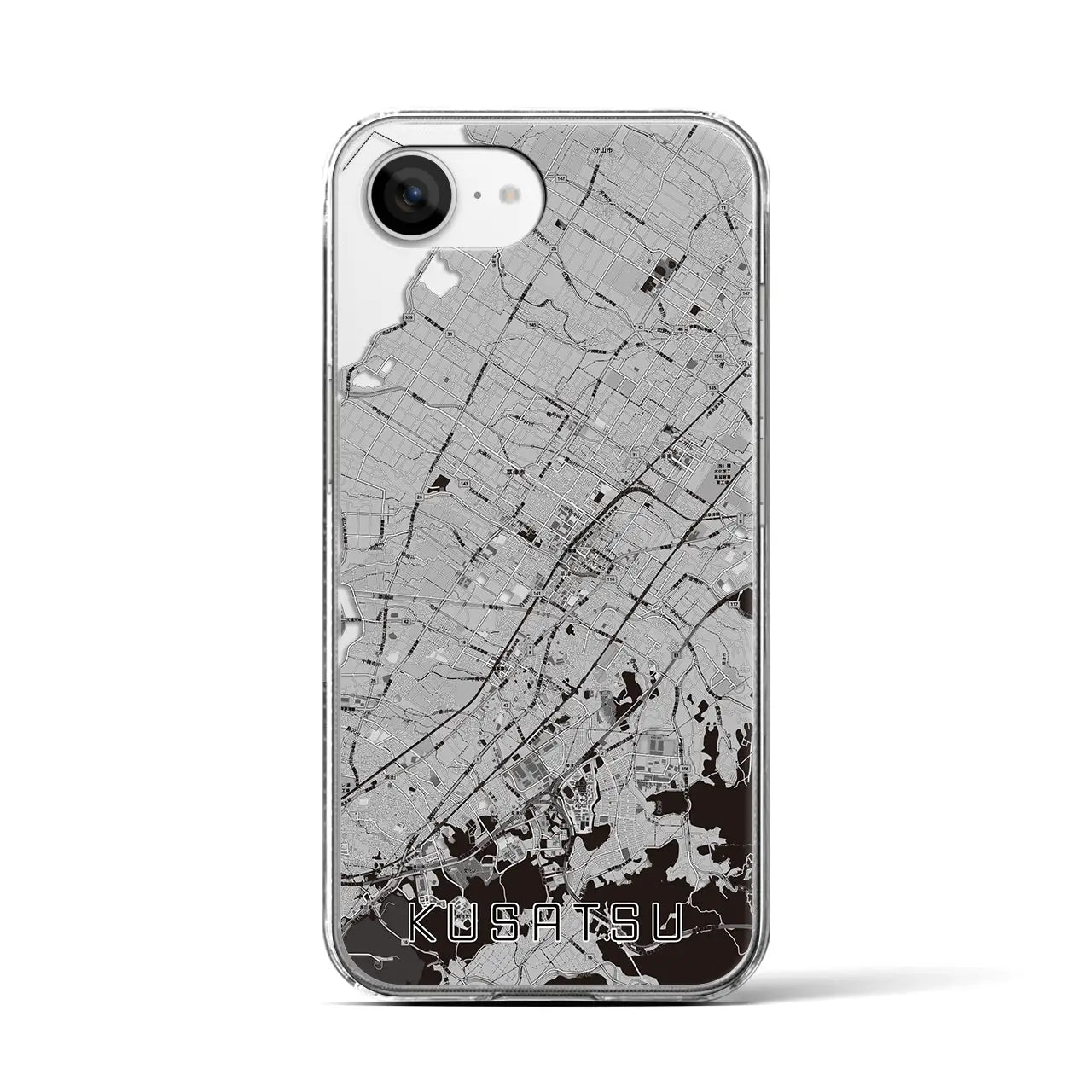 【草津(滋賀県)】地図柄iPhoneケース(クリアタイプ)