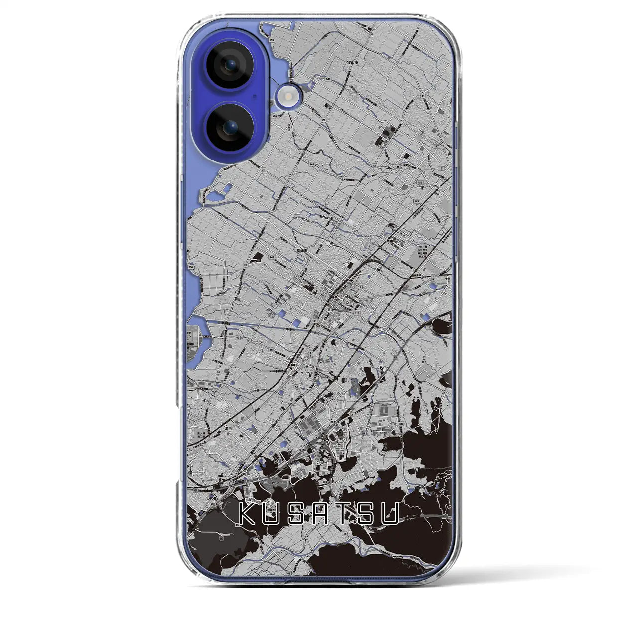 【草津(滋賀県)】地図柄iPhoneケース(クリアタイプ)