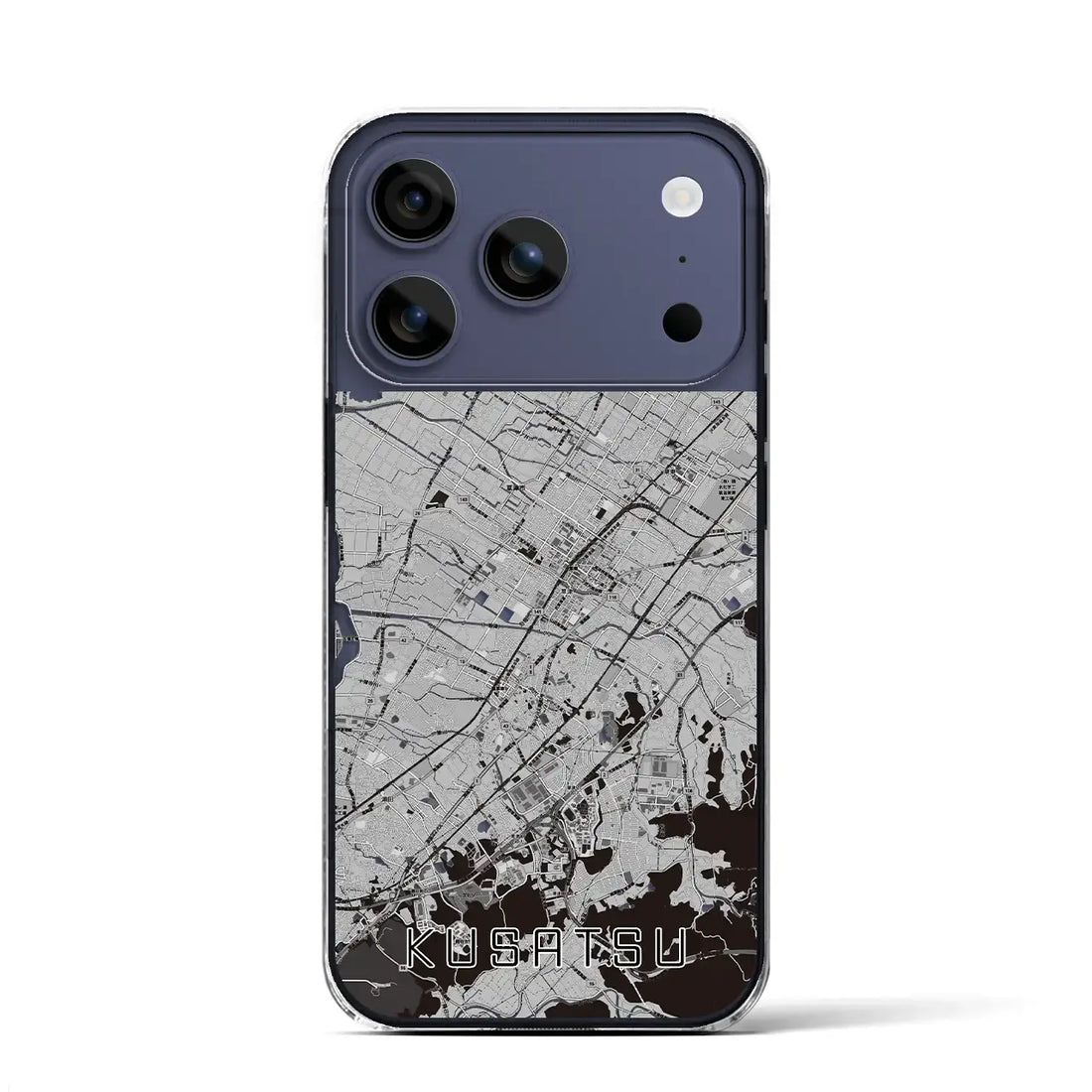 【草津(滋賀県)】地図柄iPhoneケース(クリアタイプ)