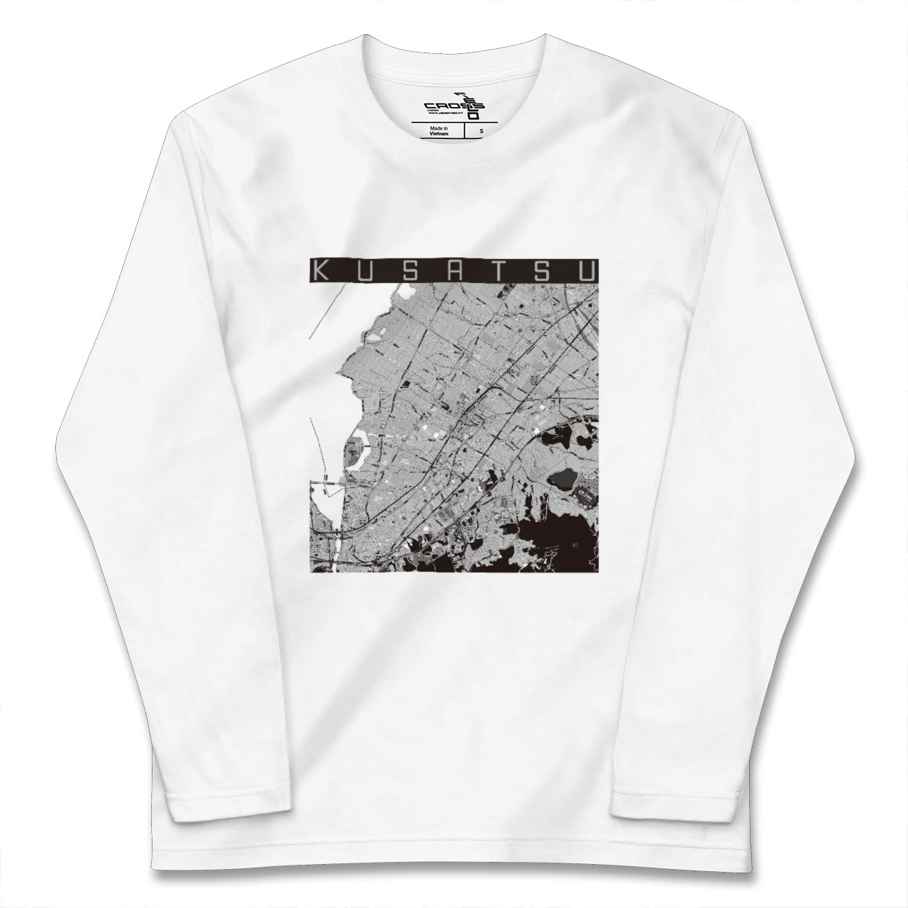 【草津(滋賀県)】地図柄ロングスリーブTシャツ