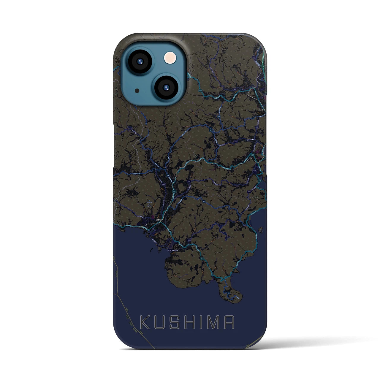 【串間(宮崎県)】地図柄iPhoneケース(バックカバータイプ)