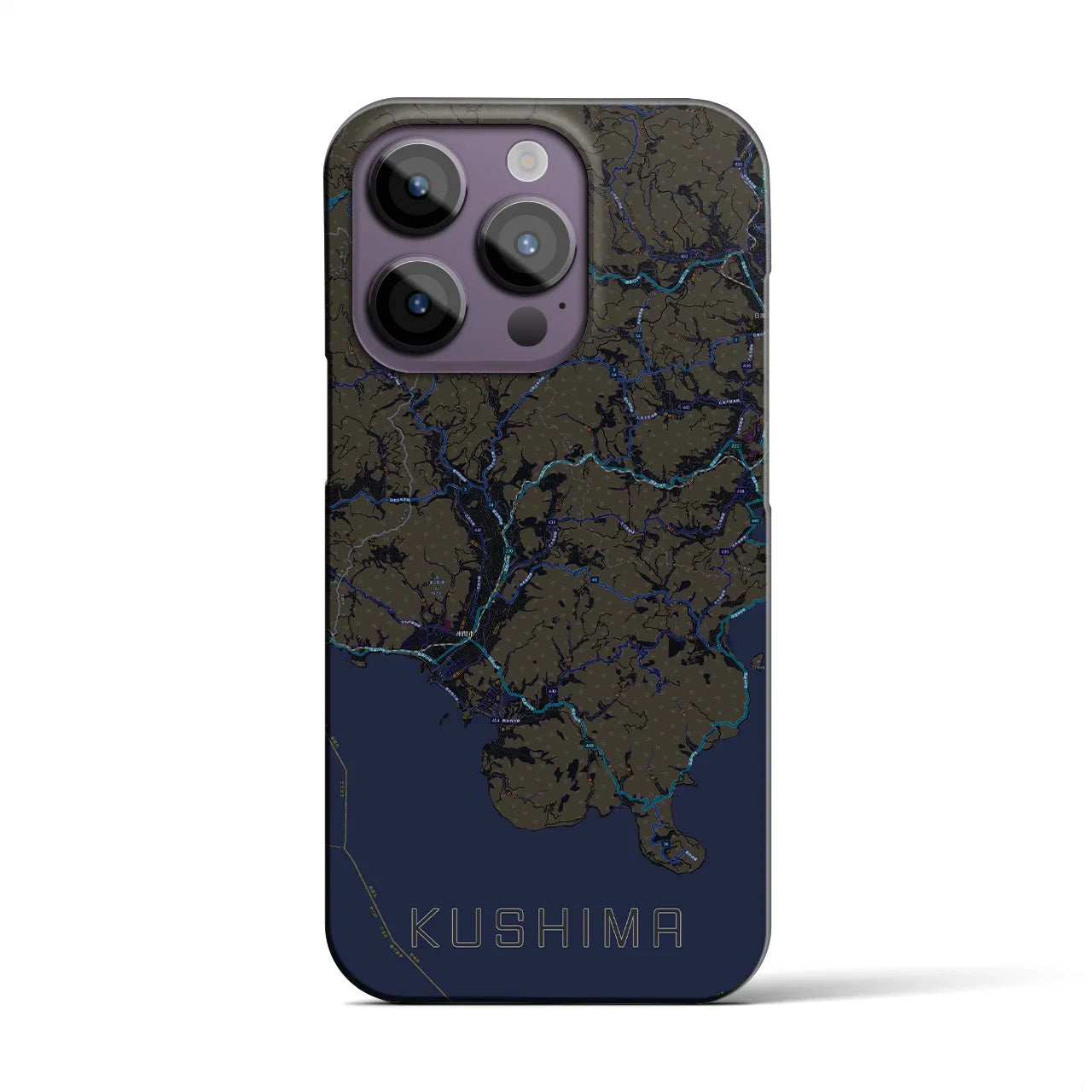 【串間(宮崎県)】地図柄iPhoneケース(バックカバータイプ)