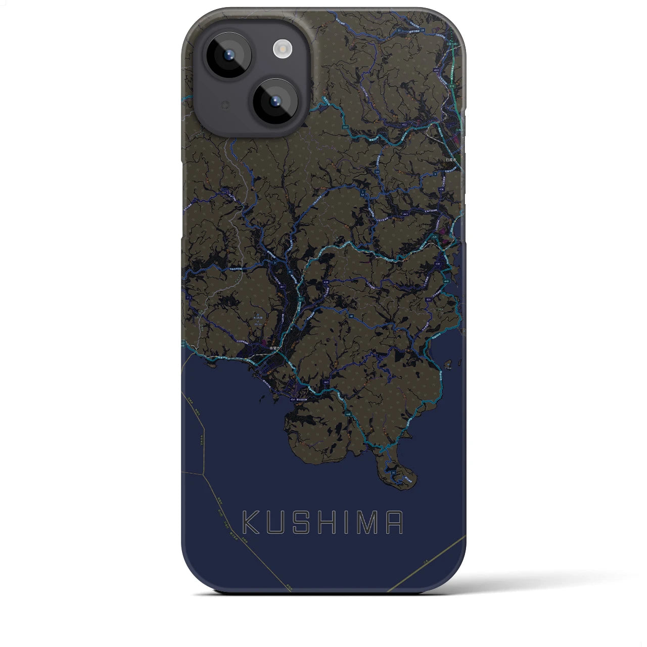 【串間(宮崎県)】地図柄iPhoneケース(バックカバータイプ)