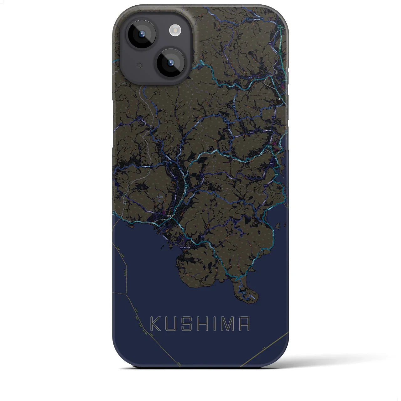 【串間(宮崎県)】地図柄iPhoneケース(バックカバータイプ)