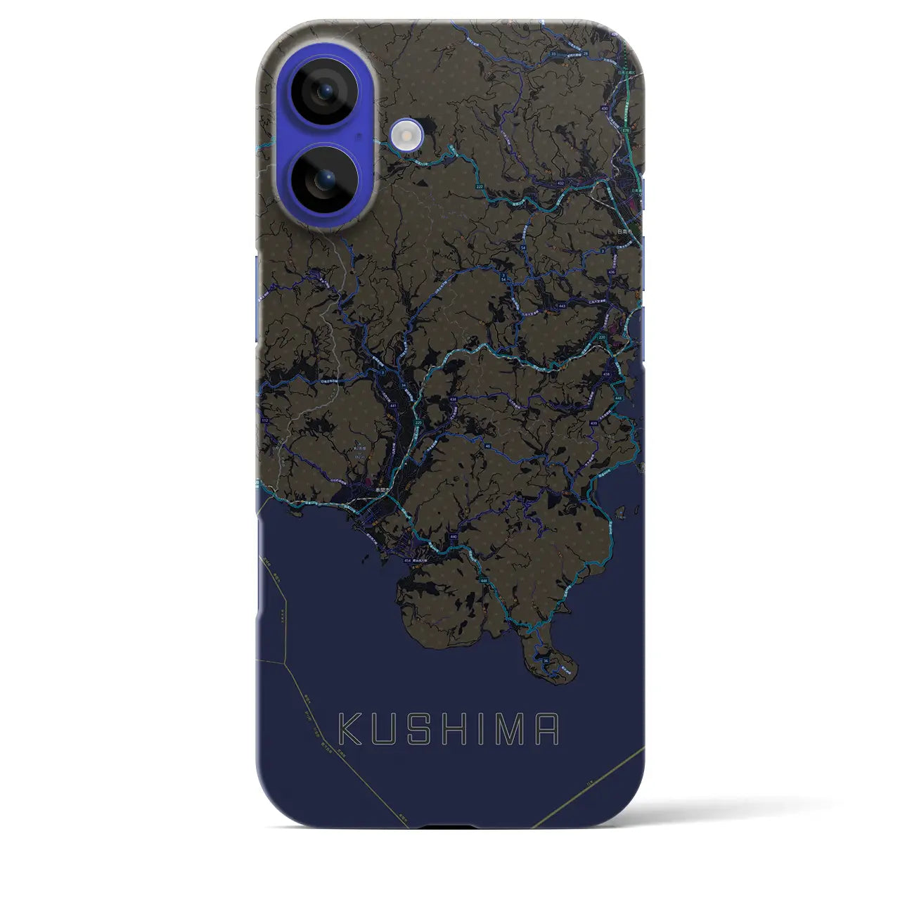 【串間(宮崎県)】地図柄iPhoneケース(バックカバータイプ)