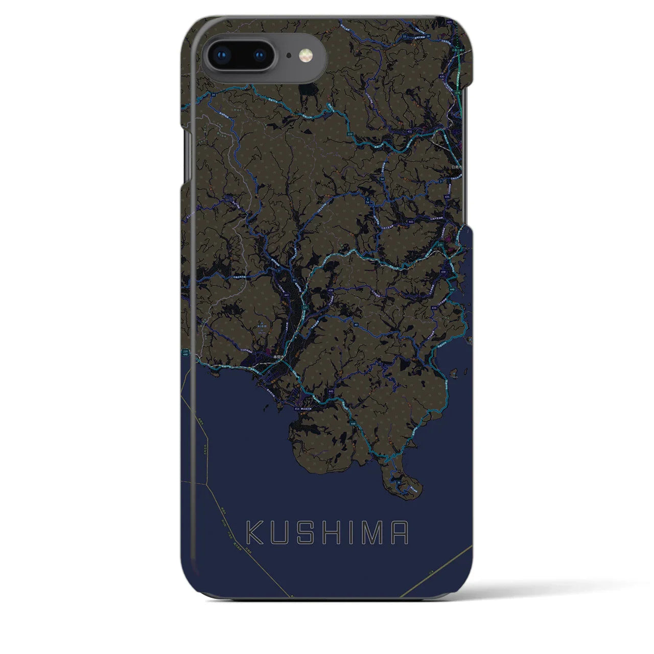 【串間(宮崎県)】地図柄iPhoneケース(バックカバータイプ)