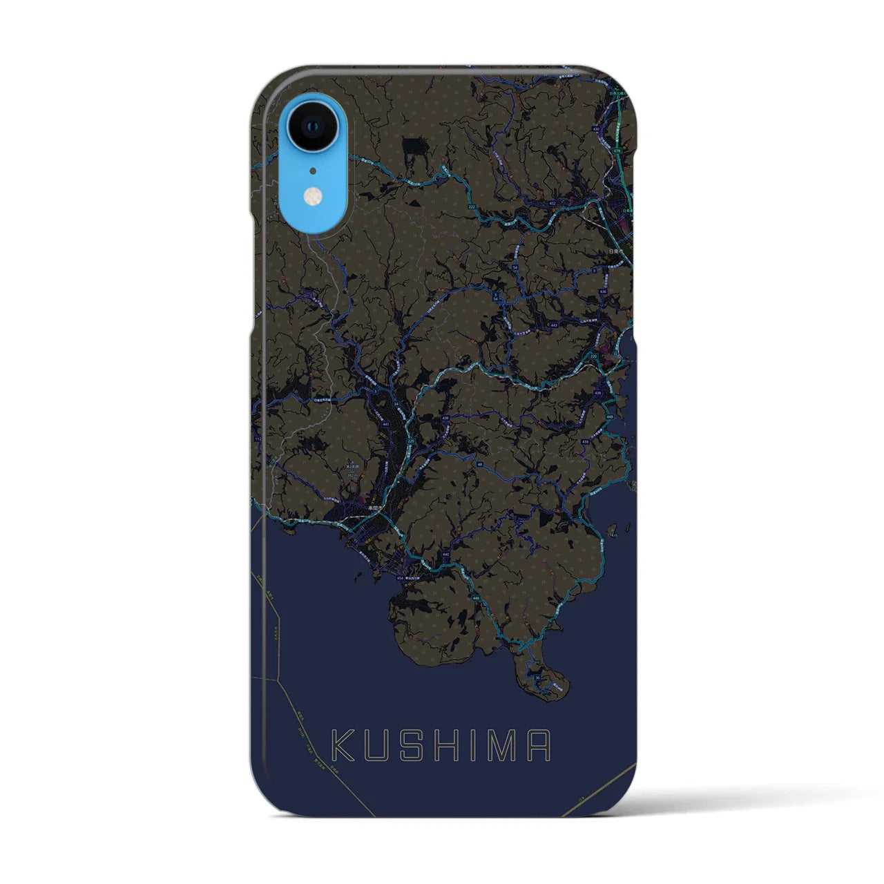 【串間(宮崎県)】地図柄iPhoneケース(バックカバータイプ)