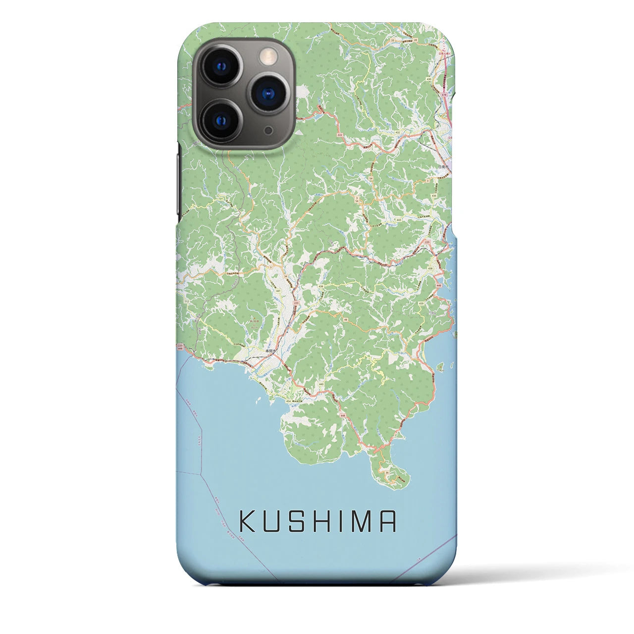 【串間(宮崎県)】地図柄iPhoneケース(バックカバータイプ)