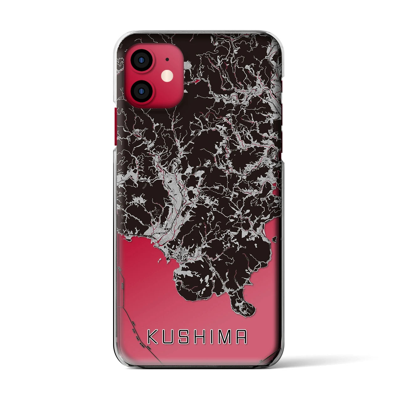 【串間(宮崎県)】地図柄iPhoneケース(クリアタイプ)