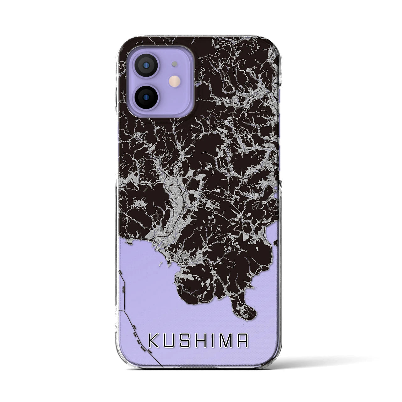 【串間(宮崎県)】地図柄iPhoneケース(クリアタイプ)