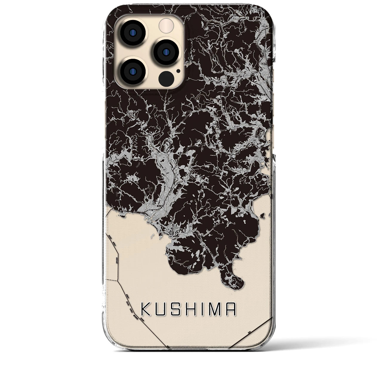 【串間(宮崎県)】地図柄iPhoneケース(クリアタイプ)